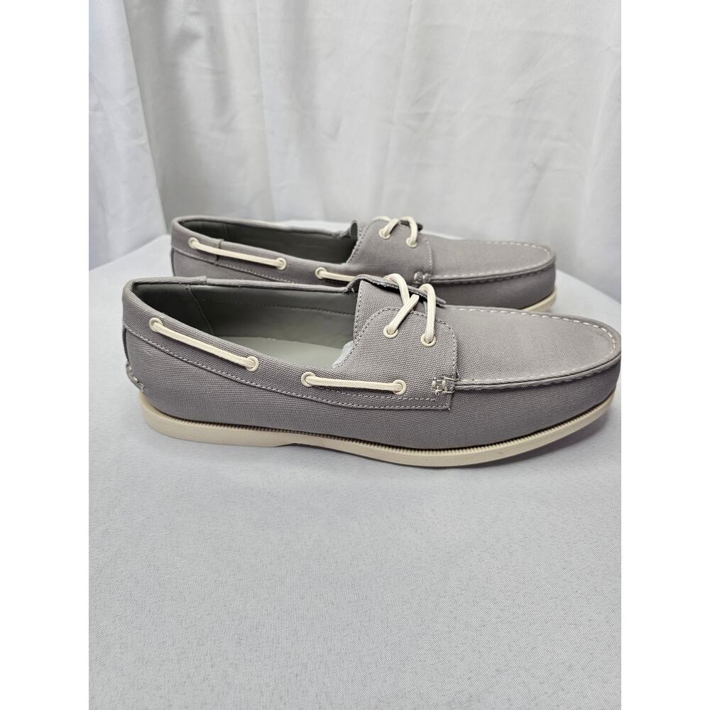 Club Room Men's Elliot Lace-Up Boat Shoes Loafers Grey Size 10M NWT - Picture 8 of 9